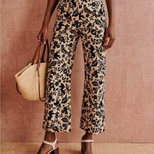 Sézane Martin Crop Pants in Nora Print 38 US4 New